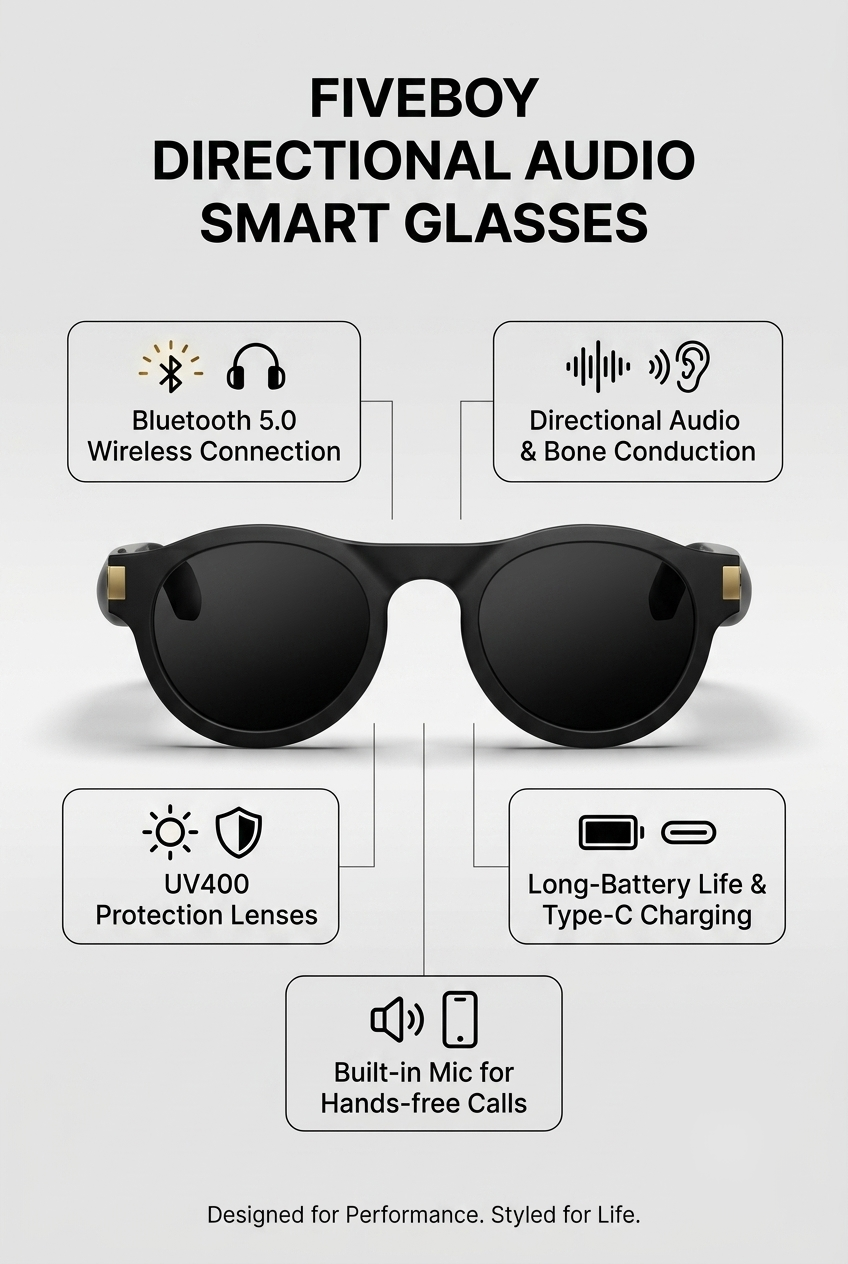 Fiveboy Smart Glasses